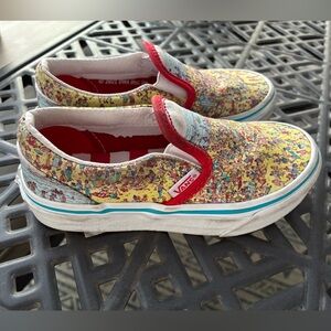 Vans Classic Slip-On Where’s Waldo Beach Kids Size 11